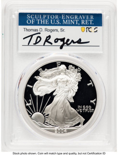 2004-W Proof Silver Eagle 1 oz TD Rogers PCGS PR70 (781017132)