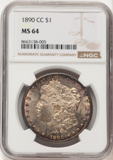 1890-CC Morgan Dollar NGC MS64 (521834010)