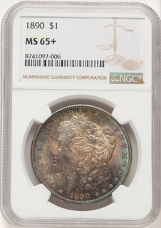 1890 Morgan Dollar NGC MS65+