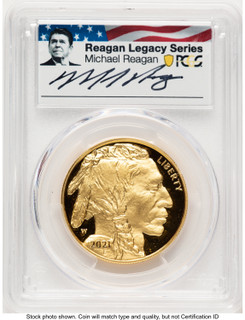 2021-W Proof Gold Buffalo 1 oz FDI PCGS PR70 Michael Reagan