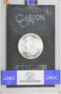 1884-CC GSA Hoard Morgan Dollar NGC MS63
