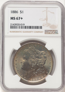 1886 Morgan Dollar NGC MS67+ (783786022)
