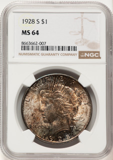 1928-S Peace Dollar NGC MS64 (780390030)