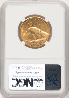 1911-D $10 Brown Label Indian Eagle NGC AU58