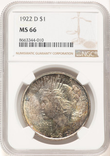 1922-D Peace Dollar NGC MS66 (780419012)