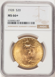 1928 $20 Saint-Gaudens Double Eagle NGC MS66