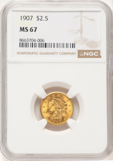 1907 $2.50 Liberty Quarter Eagle NGC MS67 (782964013)