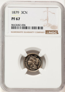 1879 3CN Proof Three Cent Nickel NGC PR67