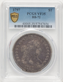 1797 $1 B-2 BB-72 Early Dollar PCGS VF35