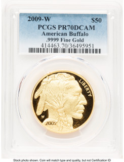 2009-W Proof Gold Buffalo 1 oz Blue Gradient PCGS PR70