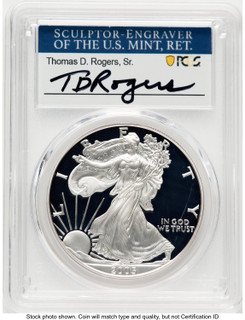 2005-W Proof Silver Eagle 1 oz TD Rogers PCGS PR70 (781017136)