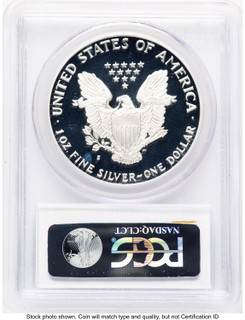 1986-S Proof Silver Eagle 1 oz Blue Gradient PCGS PR70 (763966018)