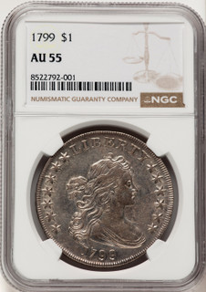 1799 7x6 Stars Early Dollar NGC AU55
