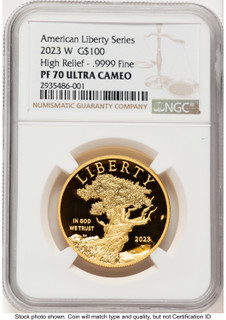 2023-W G$100 American Liberty High Relief Brown Label NGC PF70 (784571001)