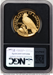 2023-W G$100 American Liberty High Relief ER Miles Standish NGC PF70