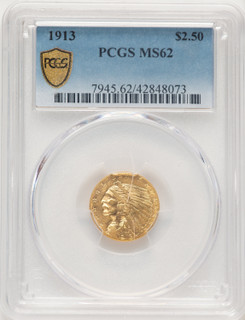 1913 $2.50 Indian Quarter Eagle PCGS MS62 (784569019)