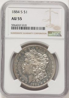 1884-S Morgan Dollar NGC AU55 (784288002)