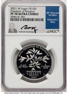 2021-W Proof Platinum Eagle 1 oz NGC PF70 Ed Moy