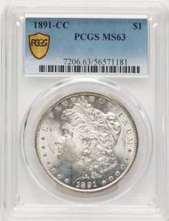 1891-CC Morgan Dollar PCGS MS63 (784478051)