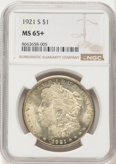 1921-S Morgan Dollar NGC MS65+