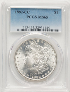 1882-CC Morgan Dollar PCGS MS65