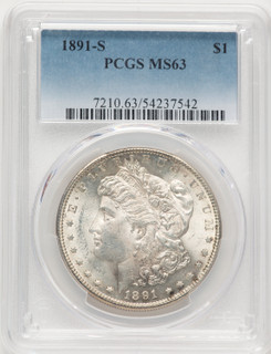 1891-S Morgan Dollar PCGS MS63