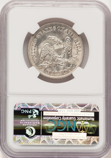 1857 50C WB-11 Seated Half Dollar NGC MS65