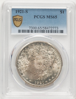 1921-S Morgan Dollar PCGS MS65