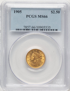 1905 $2.50 Liberty Quarter Eagle PCGS MS66