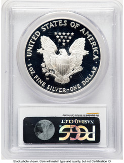 2003-W Proof Silver Eagle 1 oz Blue Gradient PCGS PR70