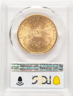 1891-S $20 CAC Blue Gradient Liberty Double Eagle PCGS MS63