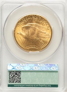 1927 $20 CAC Saint-Gaudens Double Eagle CACG MS62