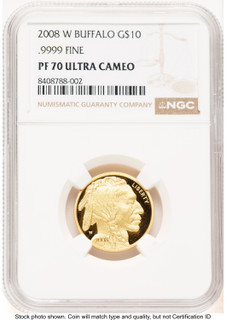 2008-W Proof Gold Buffalo 1/4 oz Brown Label NGC PF70