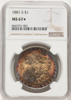 1881-S Morgan Dollar NGC MS67