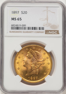 1897 $20 Liberty Double Eagle NGC MS65