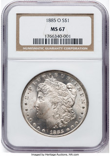 1885-O Morgan Dollar NGC MS67