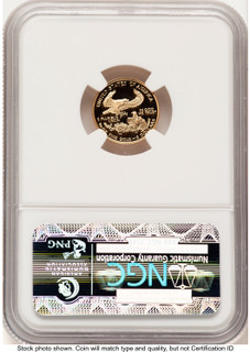 2004-W Proof Gold Eagle 1/10 oz Brown Label NGC PF70
