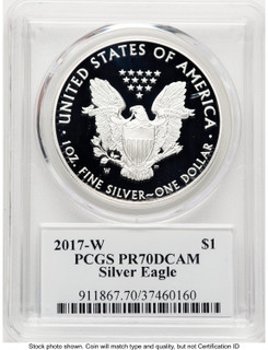 2017-W Proof Silver Eagle 1 oz TD Rogers PCGS PR70