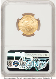 2008-W Burnished Gold Eagle 1/4 oz Brown Label NGC MS70