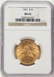 1901 $10 Liberty Eagle NGC MS65