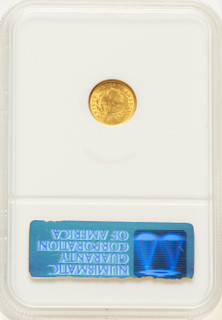 1852 G$1 Gold Dollar NGC MS63