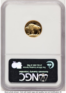 2008-W Proof Gold Buffalo 1/10 oz ER Blue NGC PF70