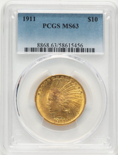 1911 $10 Indian Eagle PCGS MS63