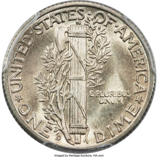 1942/1-D 10C FS-101 FB CAC Mercury Dime PCGS MS64+