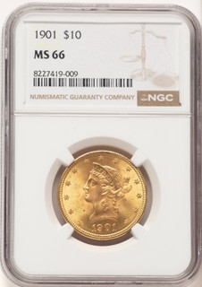 1901 $10 Liberty Eagle NGC MS66