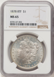 1878 8TF Morgan Dollar NGC MS65