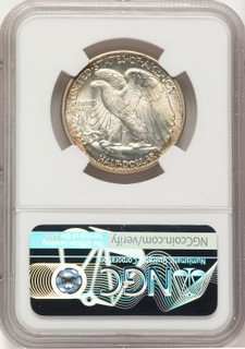 1943 50C Walking Liberty Half Dollar NGC MS67+