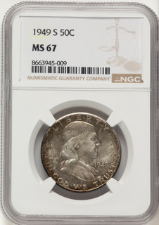 1949-S 50C Franklin Half Dollar NGC MS67