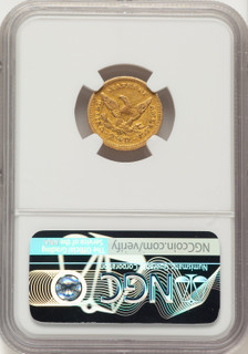 1850-O $2.50 Liberty Quarter Eagle NGC AU50