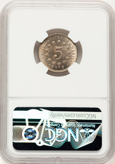 1869 5C Shield Nickel NGC MS66